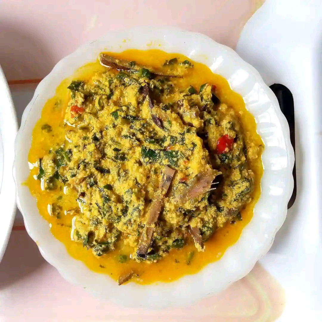 Egusi soup with spinach